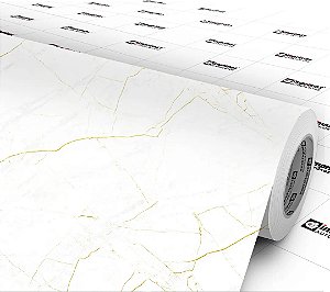Envelopamento - Piso Marmore Calacatta Ouro Matte - Vinílico (autocolante)