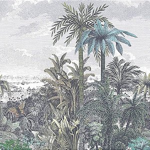 Papel de Parede Capri 1838 - Folhas e Flores - 190613301 - Vinílico