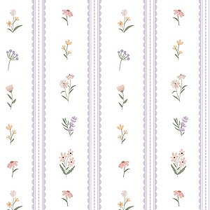 Papel de Parede Xadrezia - Folhas e Flores - XP097 - Vinílico