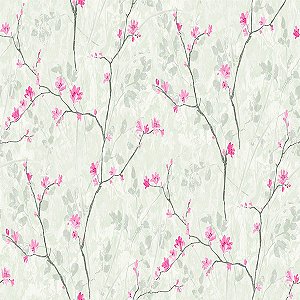 Papel de Parede Vince - Folhas e Flores - V1011-46 - Vinílico