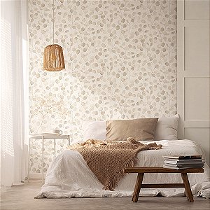 Papel de Parede Leyla - Folhas e Flores  - 81641 - Vinílico