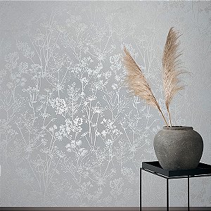 Papel de Parede Leyla - Folhas e Flores  - 82462 - Vinílico