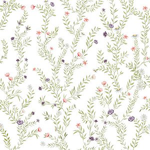 Papel de Parede Era uma vez - Folhas e Flores - 89730 - Vinílico