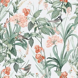 Papel de Parede Le Jardin - Folhas e Flores - M64704 - Non-Woven (TNT)