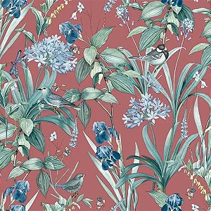 Papel de Parede Le Jardin - Folhas e Flores - M64710 - Non-Woven (TNT)