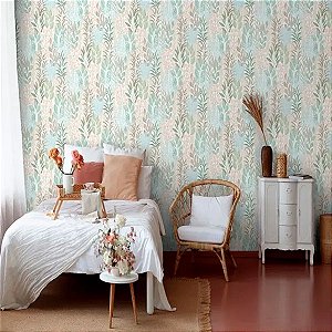 Papel de Parede Le Jardin - Folhas e Flores - M86901 - Non-Woven (TNT)