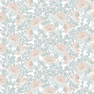 Papel de Parede Le Jardin - Folhas e Flores - M88207 - Non-Woven (TNT)