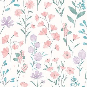 Papel de Parede Le Jardin - Folhas e Flores - M88306 - Non-Woven (TNT)