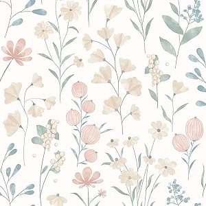 Papel de Parede Le Jardin - Folhas e Flores - M88307 - Non-Woven (TNT)