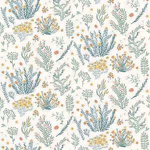 Papel de Parede Petit - Folhas e Flores - A90610 - Non-Woven (TNT)