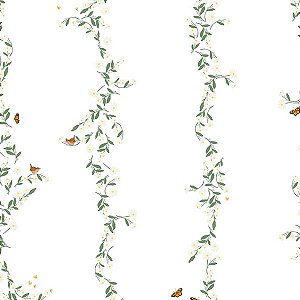 Papel de Parede Passeio no Campo - Folhas e Flores - 602254 - Vinílico