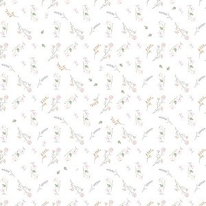 Papel de Parede Passeio no Campo - Folhas e Flores - 602407 - Vinílico