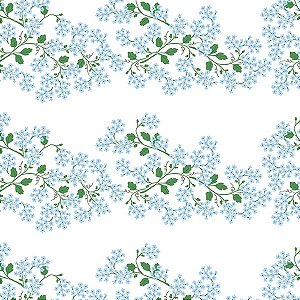 Papel de Parede Passeio no Campo - Folhas e Flores - 602650 - Vinílico