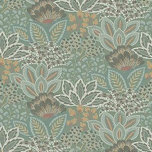 Papel de Parede Alta Gamma Zen - Folhas e Flores  - 26316 - Vinílico