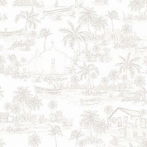 Papel de Parede Brisa do Mar - Toile de Jouy - BDM-04 - Vinílico