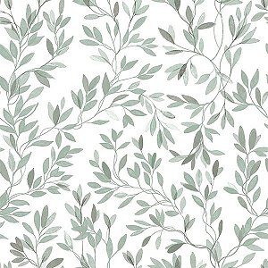 Papel de Parede Brisa do Mar - Folhas e Flores - BDM-51 - Vinílico