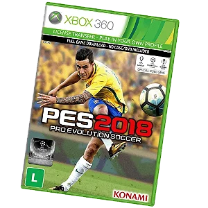 PES 2018 MÍDIA FÍSICA | XBOX 360 DESBLOQUEADO