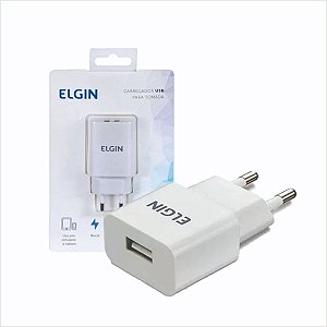 Carregador De Tomada Com 1 Saída Usb Bivolt 5w 1a Elgin