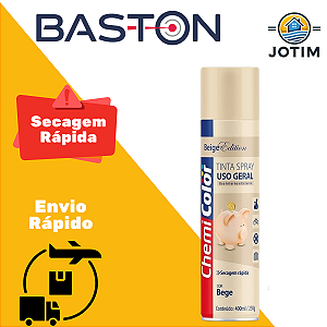 Tinta Spray Uso Geral Bege Baston 400ml Secagem Rápida