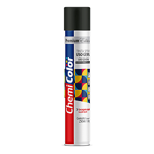 Tinta Spray Uso Geral Preto Fosco Baston 250ml Secagem Rápida