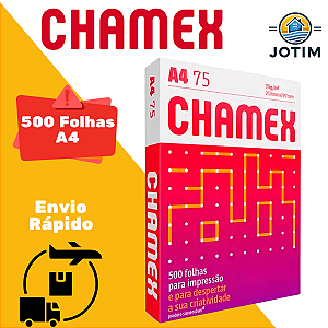 Papel Sulfite A4 Chamex Resma 500 Folhas 75g Folha Branca 210mm x 297mm
