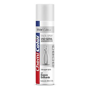 Tinta Spray Uso Geral Branco Brilhante Baston 400ml