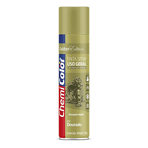 Tinta Spray Uso Geral Dourado Baston 400ml Seca Rápido
