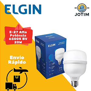 Lâmpada Led Bulbo E-27 Alta Potência 6500K BV 20W Elgin
