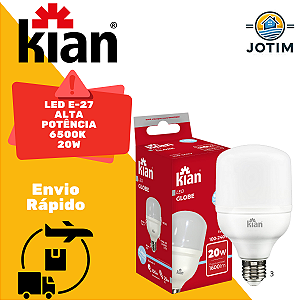 Lâmpada Led E-27 Alta Potência 6K 6500K BV 20W REF10880 KIAN