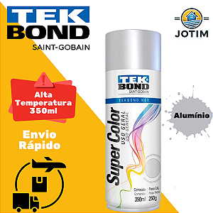 Tinta Spray Alta Temperatura Alumínio 350ml Tekbond