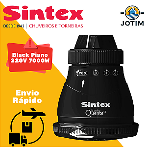 Chuveiro Banho Quent Sintex Black Piano 4T 220V 7000W BQP270