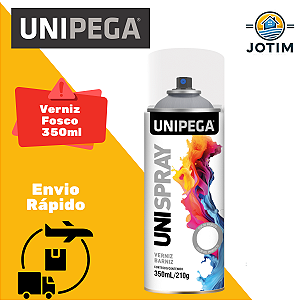 Tinta Spray Verniz Fosco Uso Geral 350ml/210g Unipega