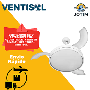 Ventilador de Teto Ventisol Astro Retrátil Inverter