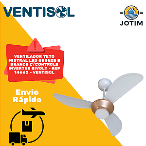 Ventilador de Teto Ventisol Mistral LED Inverter