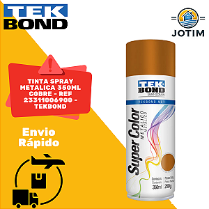 Tinta Spray Metálica Tekbond Cobre 350 ml