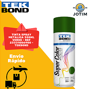 Tinta Spray Metálica Tekbond Verde 350 ml