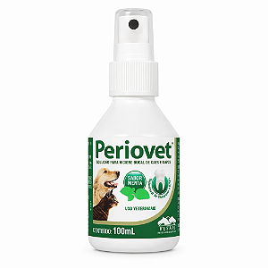 Periovet Spray 100Ml Vetnil - Tratamento Tartaro Sabor Menta