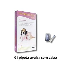 Antipulgas Revolution 6% para Cães e Gatos até 2,5kg - 1 Pipeta