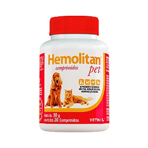 Hemolitan Pet Vetnil 30 Comprimidos de 30 g