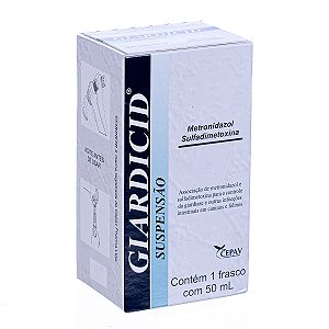 Giardicid Suspensão 50 Ml Cepav Trata Giardia