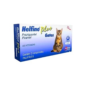 Helfine Plus Para Gatos Vermífugo Agener - 2 Comprimidos