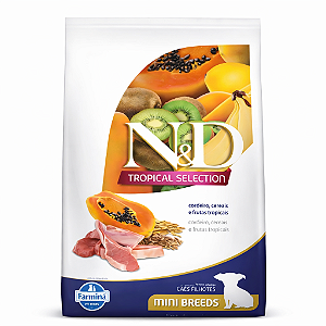 Ração N&D tropical canine puppy mini cordeiro 2+0,5kg
