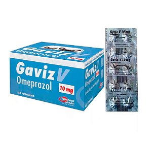 Gaviz V 10mg Antiácido Cães E Gatos 10 Comprimidos - Agener