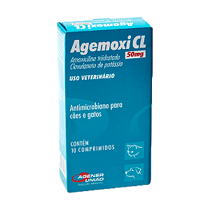 Agemoxi Cl 50mg Agener União Antibiotico Amplo Espectro 10cp