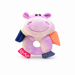 Brinquedo Pelucia Hipopotamo para Cães c/ Apito 15cm