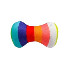 Brinquedo Pelucia Osso Colorido para Cães c/ apito 15cm