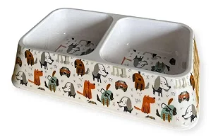 Comedouro Melanina Duplo Retangular 875ml