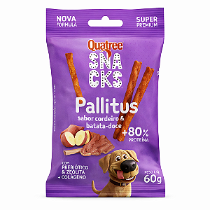 Quatree Snacks Pallitus Sabor Cordeiro 60g