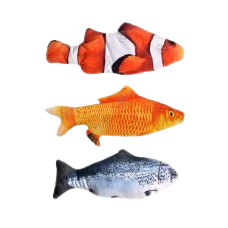 Brinquedo Pelucia Peixe para Cães c/ apito 20cm