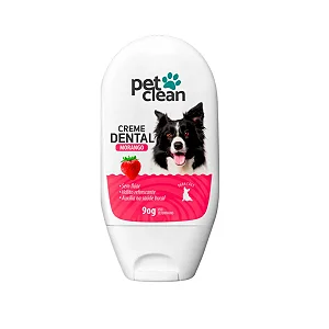 Creme Dental Pet Clean para Cães e Gatos Sabor Morango 60g